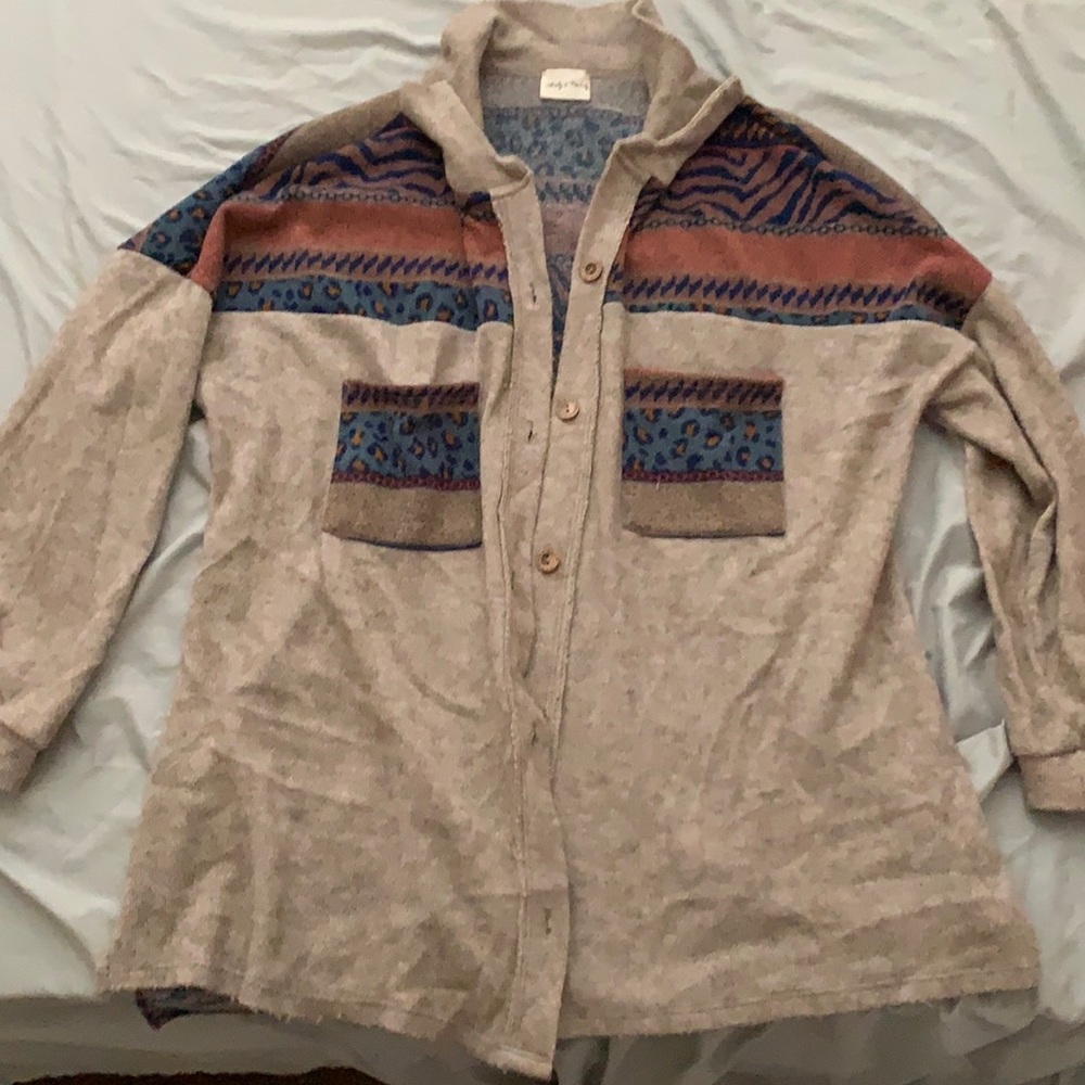 Soft 3/4 Sleeve Cardigan Top